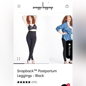 Preggo Leggings SnapBack Postpartum Leggings S/M